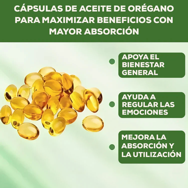 Cápsulas Naturales de Aceite de Orégano + Semilla Negra