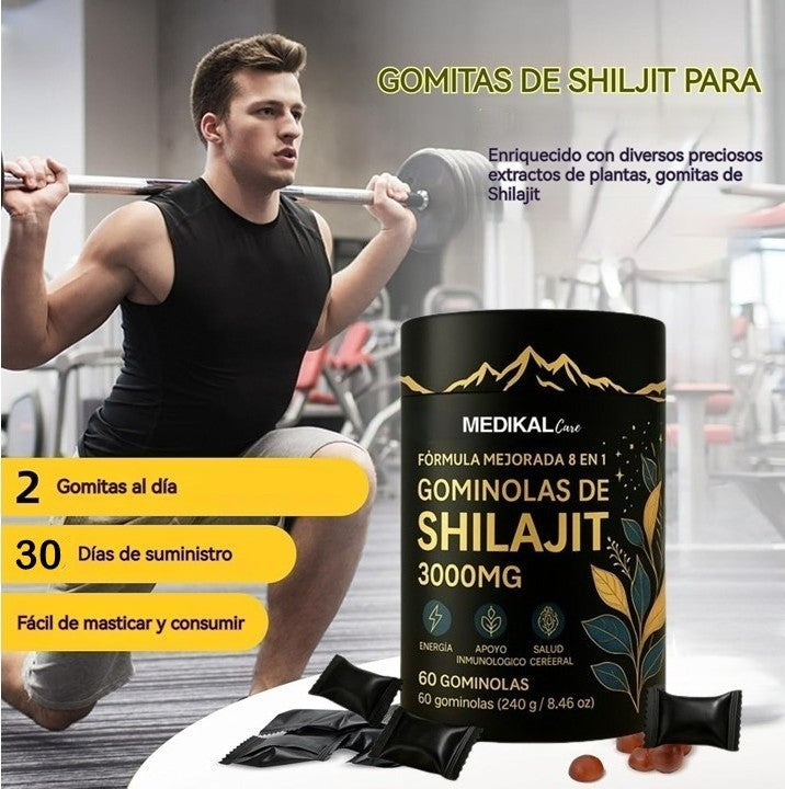 Gomitas de Shilajit dorado