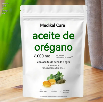 Cápsulas Naturales de Aceite de Orégano + Semilla Negra